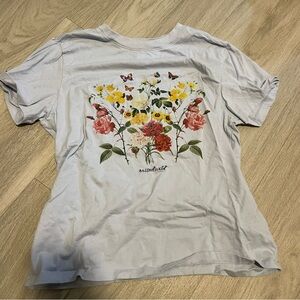 Forever 21 blue floral shirt